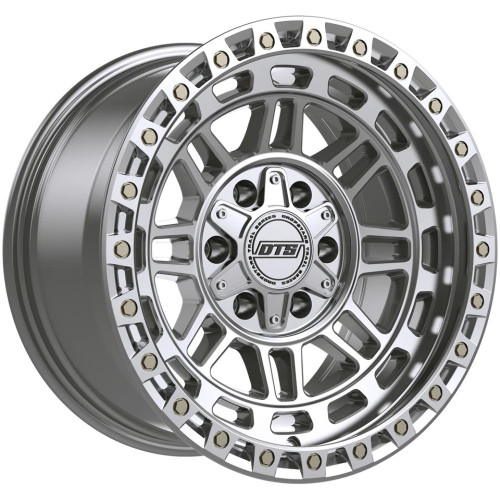 17" Dropstars Trail Series 603MS Machined Silver 17x9 Wheel 5x5 5x5.5 -12mm Rim