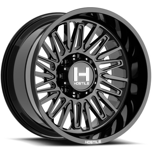 20" Hostile H143 Rampage Asphalt 20x10 Wheel 8x180 -19mm For Chevy GMC Truck Rim