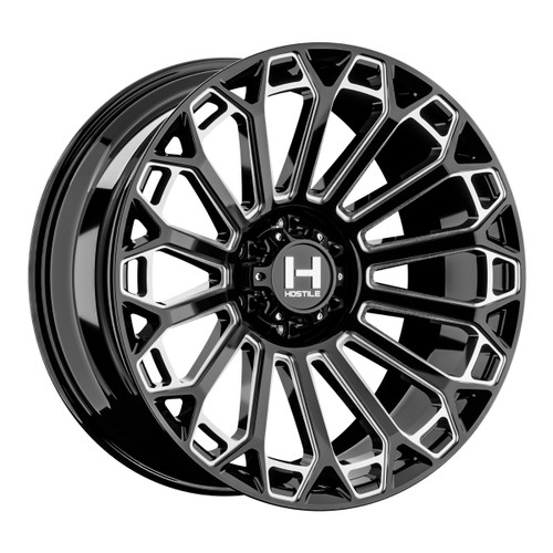 22" Hostile H142 Warrior Blade Cut 22x12 Wheel 6x5.5 -44mm Lifted Truck Suv Rim