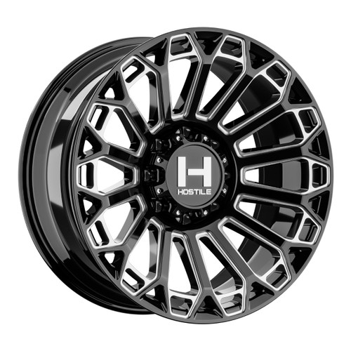 20" Hostile H142 Warrior Blade Cut 20x10 8x6.5 -19mm For Chevy GMC Ram Ford Rim