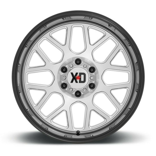 XD XD849 Grenade 2 20x10 8x180 Brushed Milled Gloss Black Lip Wheel 20" -18mm