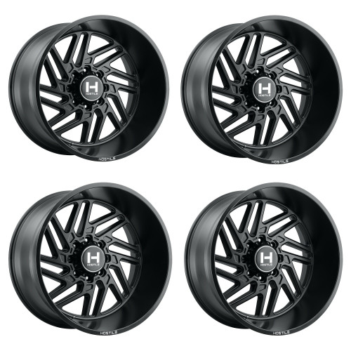 Set 4 20" Hostile H116 Jigsaw Asphalt 20x10 Wheels 8x180 -19mm Lifted Truck Rims