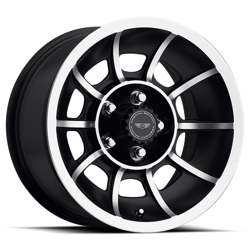 American Racing Vintage VN47 Vector 15x8.5 5x4.5 Black Machined Wheel 15" 6mm