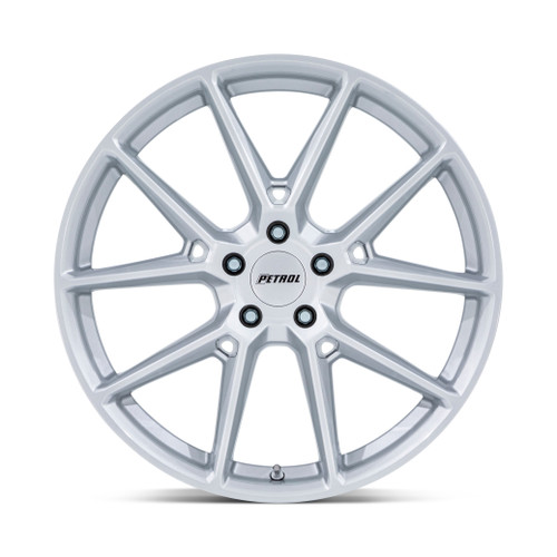 18" Petrol PE002 P1E 18x8 5x110 40mm Gloss Silver Wheel Sedan Coupe Rim