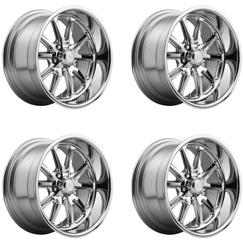 Set 4 18" US Mag U110 Rambler 18x7 5x4.75 1mm Wheels Chrome Plated Classic Rims