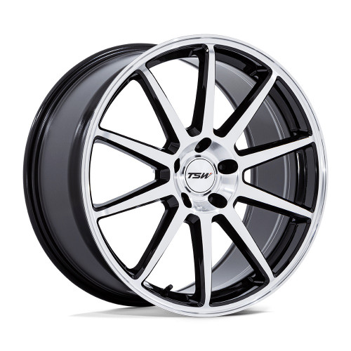 Set 4 19" TSW TW004 CANARD Gloss Black Machined 19x10.5 Wheels 5x4.5 43mm Rims