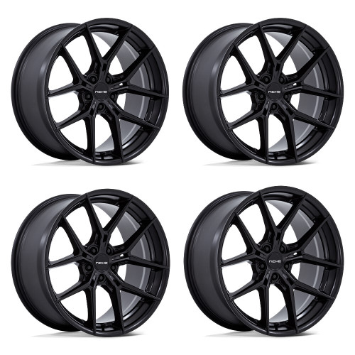 Set 4 18" Niche 1PC NC279 PRODIGY 5 Matte Black 18x8.5 Wheels 5x4.5  35mm Rims
