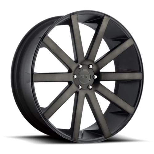 DUB  S121 Shot Calla 24x10 6x5.5 Matte Black Double Dark Tint Wheel 24" 20mm