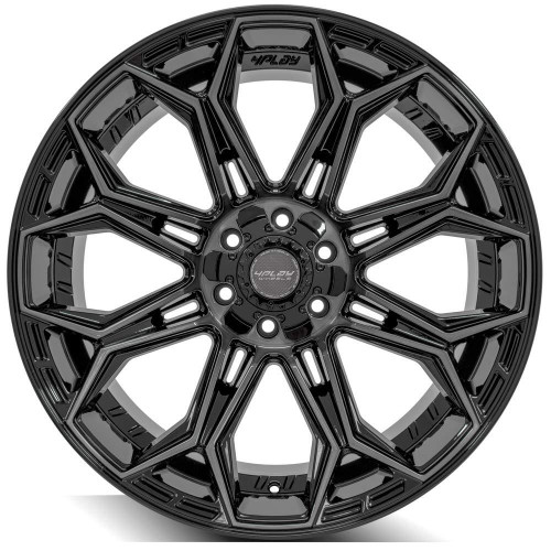 20" 4PLAY 4P83 20x9 5x5 5x5.5 0mm Gloss Black Brushed Face & Tinted Clear Wheels