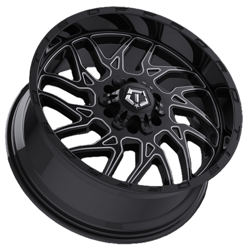 18" TIS 544BM 2.0 Gloss Black w/ Milled Accents 18x9 Wheel 6x135 6x5.5 Rim 0mm