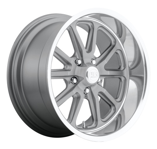 US Mag 1PC U111 Rambler 20x8.5 5x115 Matte Gunmetal Machined Wheel 20" 15mm Rim