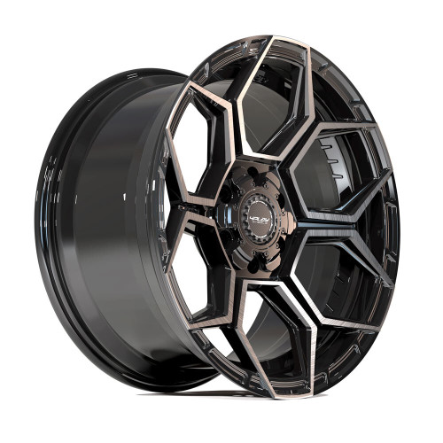 Set 4 20" 4PLAY 4PS26 20x9 6x5.5 6x135 -6mm Black Brushed Face & Tinted Clear