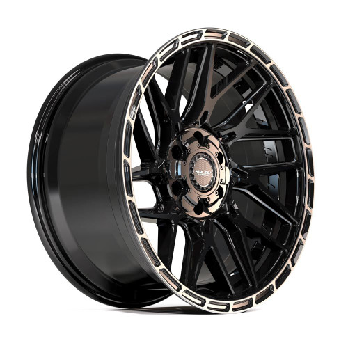 20" 4PLAY 4PS28 20x9 6x5.5 6x135 -6mm Gloss Black Brushed Face & Tinted Clear