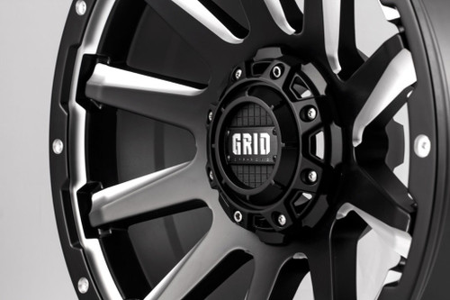 20" Grid Offroad GD05 20x10 8x170 -25mm Wheel Matte Black Milled For Ford Rim