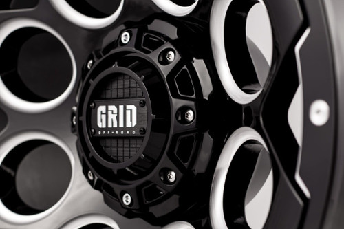18" Grid Offroad GD08 18x9 6x135 6x5.5 -12mm Wheel Gloss Black Milled Lifted Rim