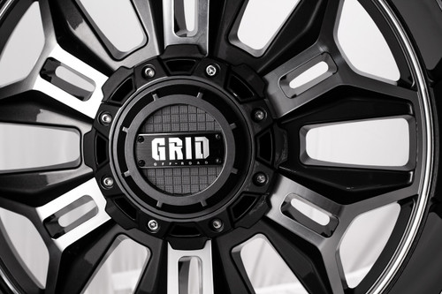 22" Grid Offroad GD11 DDT 22x12 5x5 5x5.5 -44mm Wheel Gloss Black Lip Lifted Rim