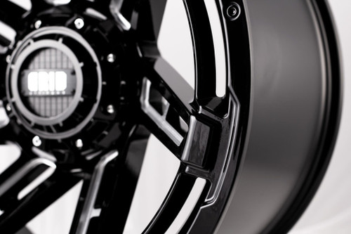 20" Grid Offroad GD12 20x9 6x135 6x5.5 15mm Wheel Gloss Black Milled Truck Rim