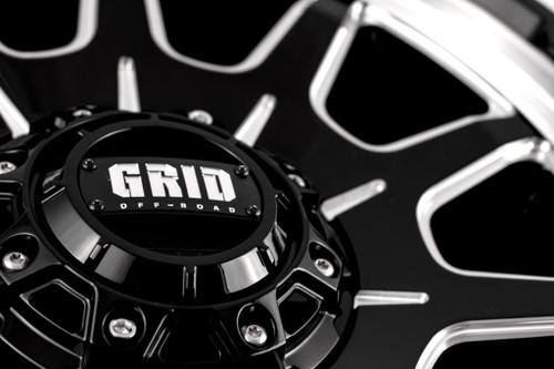 20" Grid Offroad GD15 20x9 5x150 0mm Wheel Gloss Black Milled For Toyota Lexus