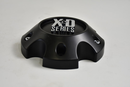 XD Series Black Matte/w Chrome logo Center Cap Hub Cap S057L120-H34-S1 4.750"