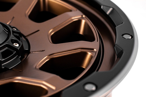 20" Grid Offroad GD15 20x9 6x135 6x5.5 0mm Wheel Matte Bronze Black Lip Rim