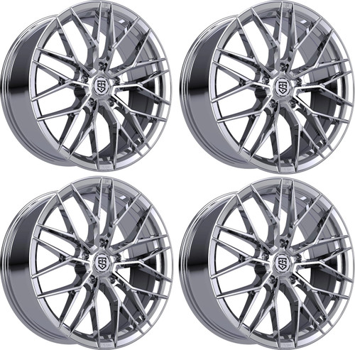 Set 4 18" TIS Motorsports 505C 18x8 5x112 35mm Wheels Chrome Plated Rims