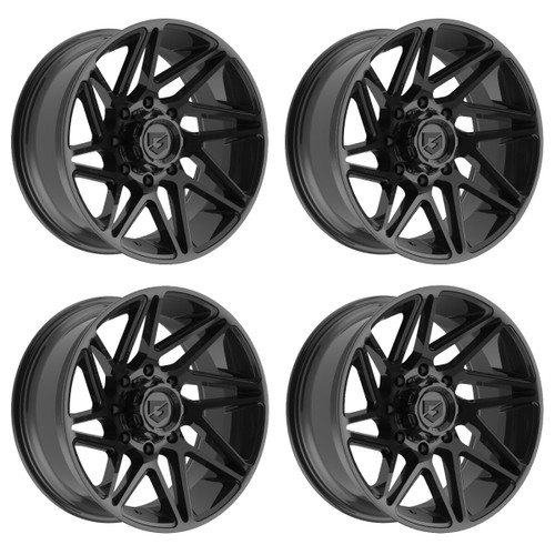 Set 4 20" Gear Off Road 777B Vortex 20x10 8x6.5 -19mm Wheels Gloss Black Rims