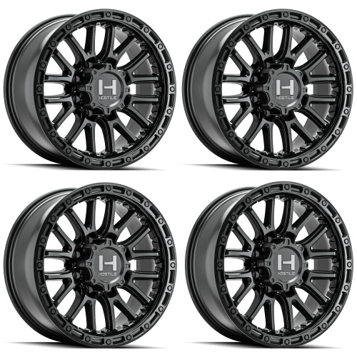 Set 4 20" Hostile H135 Ridgecrest 20x9 8x180 1mm Wheels Asphalt Truck Rims