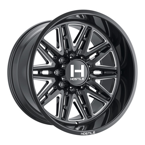 20" Hostile H126 Maniac 20x10 8x6.5 -19mm Blade Cut For Chevy GMC Ram Ford Rim