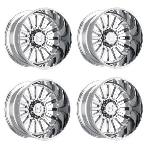 Set 4 20" Hostile H127 Titan 20x10 8x6.5 -19mm Wheels Armor Plated Truck Rims