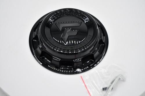 Fittipaldi Gloss Black Floating Logo 5/6 Lug Wheel Center Cap CAP-FORC-6-BB24F