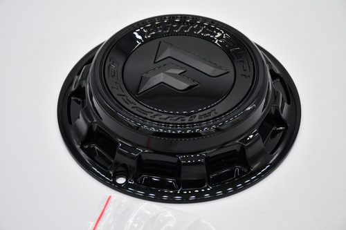Fittipaldi Gloss Black Floating Logo 5/6 Lug Wheel Center Cap CAP-FORC-6-BB24F