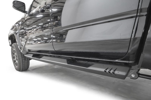 Fab Fours 24-25 Toyota Tacoma 4 Door Step Sliders TT24-G6450-1 Matte Black Step Slider w Drop Down Steps