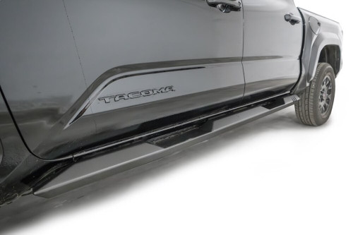 Fab Fours 24-25 Toyota Tacoma 4 Door Step Sliders TT24-G6450-1 Matte Black Step Slider w Drop Down Steps