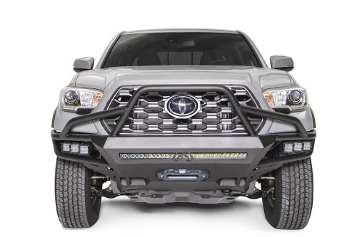 Fab Fours 2016-2023 Toyota Tacoma Front Winch Bumper w High Pre-Runner Guard TB16-03-1 D-Ring Mounts Fog Light Cutouts