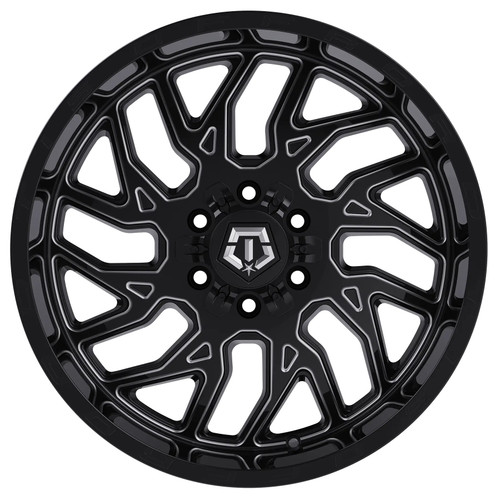 18" TIS 544BM 2.0 Gloss Black w/Milled Accents 18x9 Wheel 8X180 +18mm Rim