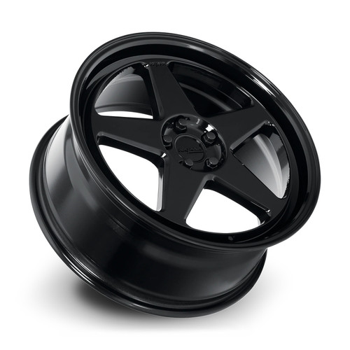 18" Katana Wheels KR03 18x8 5x4.5 40mm Wheel Glossy Black Racing Rim