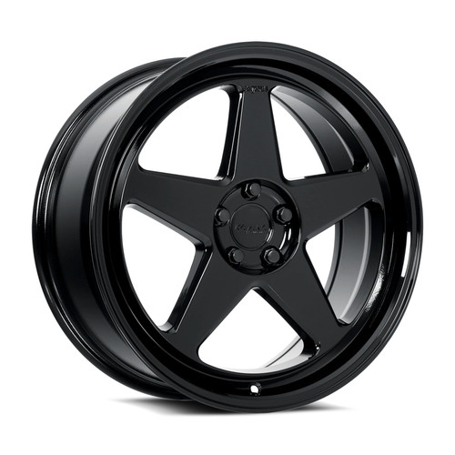 18" Katana Wheels KR03 18x8 5x100 40mm Wheels Glossy Black Racing Rim