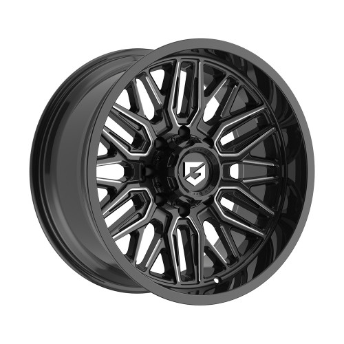 20" Gear Off Road 775BM Surge 20x9 8x6.5 18mm Wheel Gloss Black Milled Truck Rim