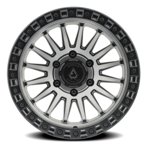 17" Arena Mesa 17x9 5x5 -12mm Wheel Satin Gun Metal Center Satin Black Lip Rim
