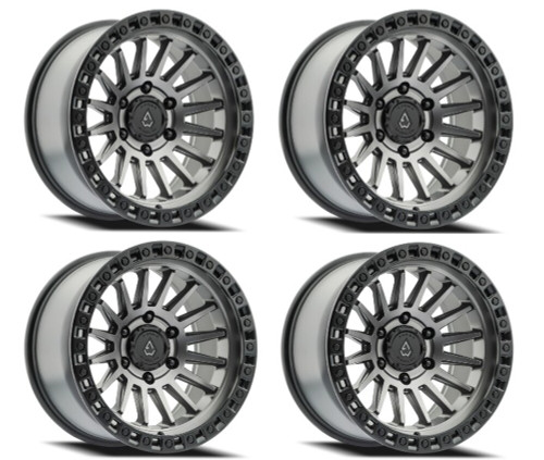 Set 4 20" Arena Mesa  20x9 6x135 0mm Satin Gun Metal Center Satin Black Lip Rims