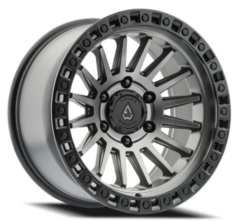 Set 4 20" Arena Mesa 20x9 6x5.5 0mm Satin Gun Metal Center Satin Black Lip Rims