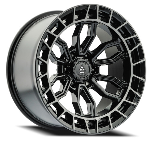 Set 4 20" Arena Recon 20x10 6x5.5 -18mm Glossy Black Center Machined DDT Lip Rim