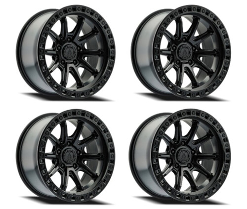 Set 4 20" Arena Mission 20x9 5x5 0mm Satin Black Wheels For Jeep Truck Rims