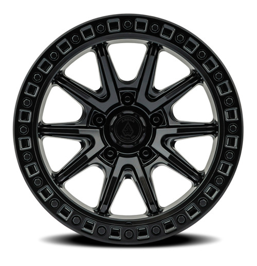 17" Arena Mission 17x9 5x5 -12mm Satin Black Wheel Lifted For Jeep Truck Rim