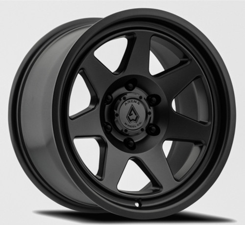 Set 4 17" Arena 17x8.5 6x135 0mm Ridge Satin Black Wheels For Ford Lincoln Rims