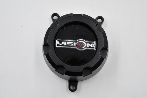Vision 398 Manx Matte Black 5 Lug Wheel Center Cap C398MB-5V
