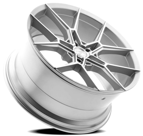 22" Select Alpine Gloss Silver Brushed 22x10.5 Wheel 5x120  20mm Rim