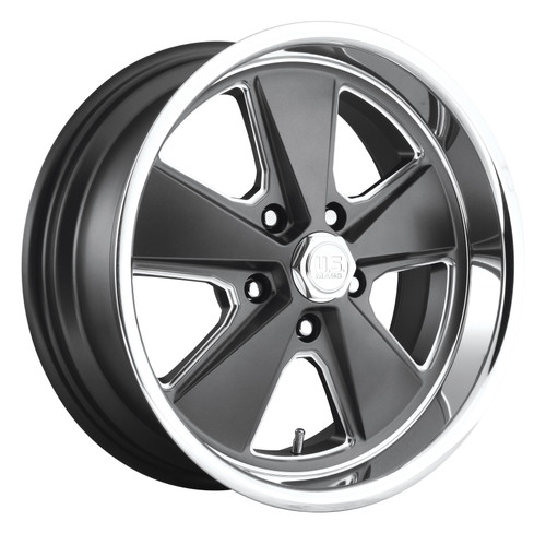 18" US Mag 1PC U120 Roadster 18x8 5x4.5 Matte Gunmetal Machined Wheel 1mm Rim