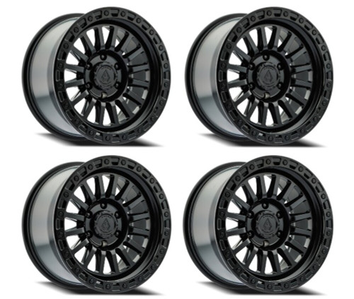 Set 4 17" Arena Trophy 17x9 6x135 1mm Satin Black Wheels For Ford Lincoln Rims