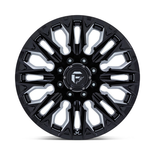 20" Fuel 1PC D803 Flame 20x9 8x6.5 20mm Gloss Black Milled Wheel Truck Rim